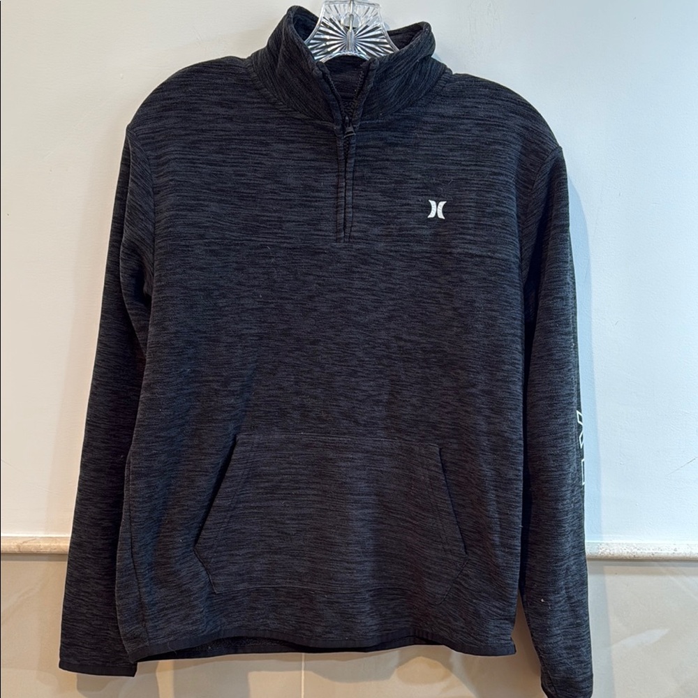 Hurley Kids Black Half Zip-Up Jacket